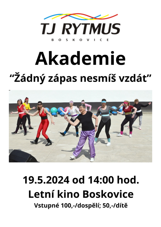 Akce se koná v Letním kině, začátek 14:30