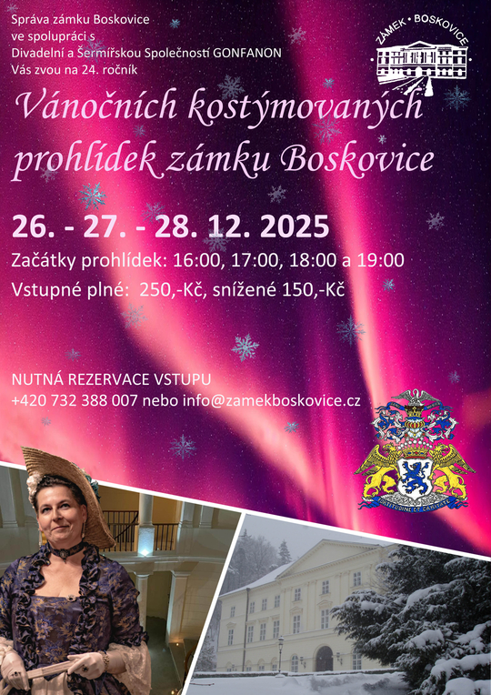 Vánoční kostýmované prohlídky zámku Boskovice